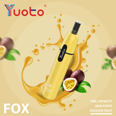7.5ml E Liquid Sekali Pakai Yuoto Star Vape 3000 Puff 1000mAh RoHS FCC