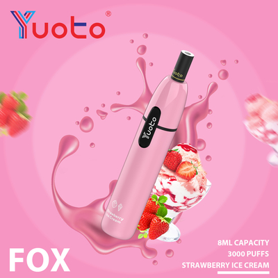 7.5ml E Liquid Sekali Pakai Yuoto Star Vape 3000 Puff 1000mAh RoHS FCC