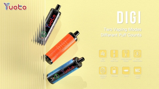 YUOTO sekali pakai Vape Plastik AL DualMesh Coil 15000 puffs 850mAh Adjustable Airflow 23 Rasa