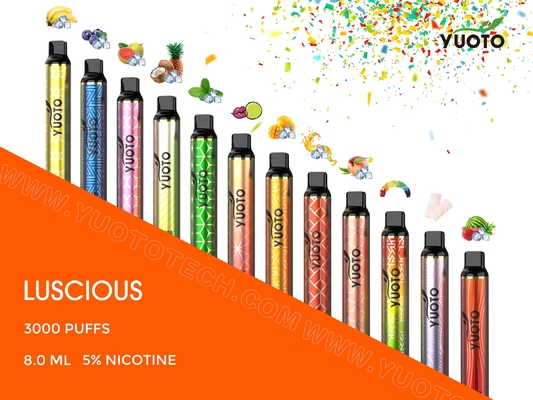 Vape sekali pakai Yuoto luscious e cigarette vape 3000 puff shisha pen vapes 8ml pod 1350mAh cigar puff