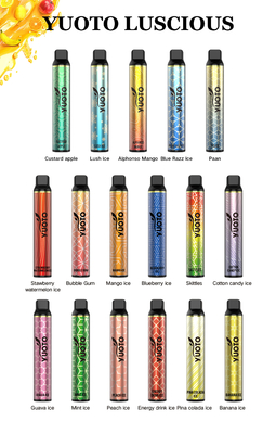 Yuoto luscious 22 Flavoured E Cigs Button Gratis, Mudah Digunakan Dengan Baterai 1350mAh