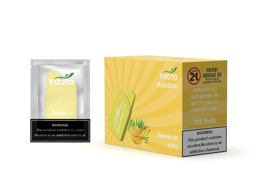 15 Flavours 700 Puffs Vape 2.3ML E Kapasitas Jus EMC ROHS Sertifikat
