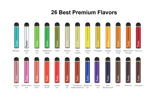 23 Flavours 1500 Puff Disposable Vape 5ml E Juice Capacity Sertifikat CE CF