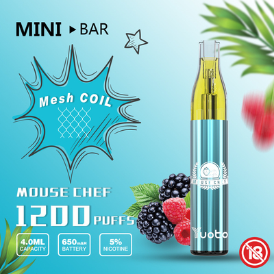 Yuoto Minibar 1200 Puffs Vape, ODM 4ml Vape Bar Sekali Pakai