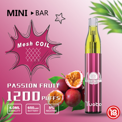 Jeruk 1200 Puff Bar sekali pakai dengan corong yang nyaman
