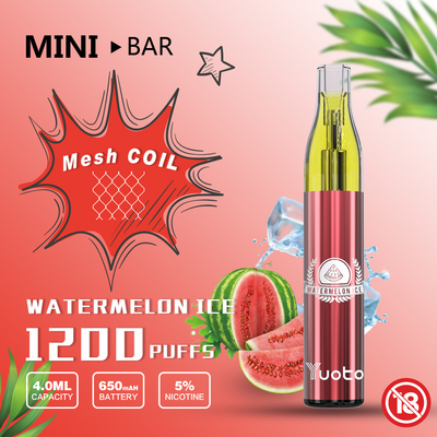 Vape Yuoto Mini Bar 1200puff Cartridge Sekali Pakai Dapat Diganti