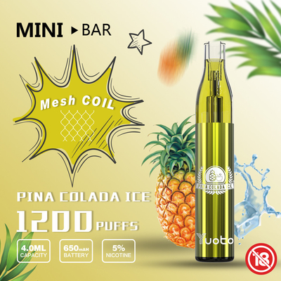 ODM 1200 Puffs Vape, 5 Uap garam nikotin Untuk Pesta E Cigs