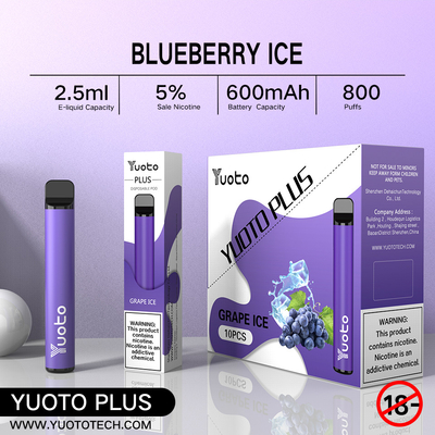 Yuoto Plus 800 Puffs E Rokok 32g 11 Rasa Campuran Blueberry Raspberry Strawberry