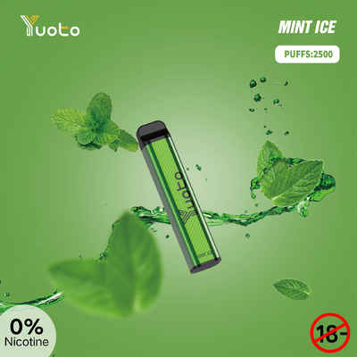 SS304 Yuoto XXL 2500 Puff Disposable Vape 1650mAh Battery Untuk Relax Puff Bar