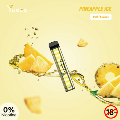 SS304 Yuoto XXL 2500 Puff Disposable Vape 1650mAh Battery Untuk Relax Puff Bar