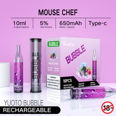 Yuoto bubble 4000puffs 650 mah 10ml mesh coil vape isi ulang sekali pakai non disjunction pina colada ecig vapor