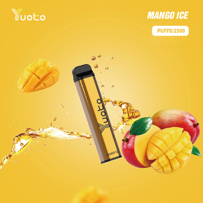 Baterai 900mAh yuoto 2500 Hits Vape yang tidak dapat diisi ulang