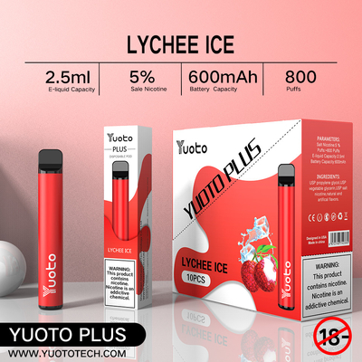Yuoto 800 Puffs Vape Dengan 11 Rasa Origal Area Kapasitas Jus 2.5 ML