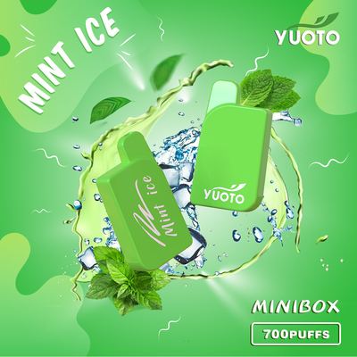 Yuoto Mini Box 700 Puff 15 Flavours Kapasitas Jus 2,3 ML Anda Layak Mendapatkannya Mint Ice Maskking Merk Mongo Ice