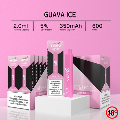 Vaper Untuk Merokok Yuoto Smart Disposable Pod System Guava Ice 600 Puffs 12 Colors