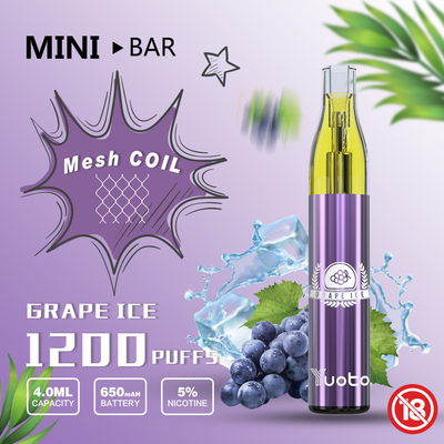 MiniBar 1200 Puff YUOTO Sekali Pakai Vape Konsentrasi 50mg/ml