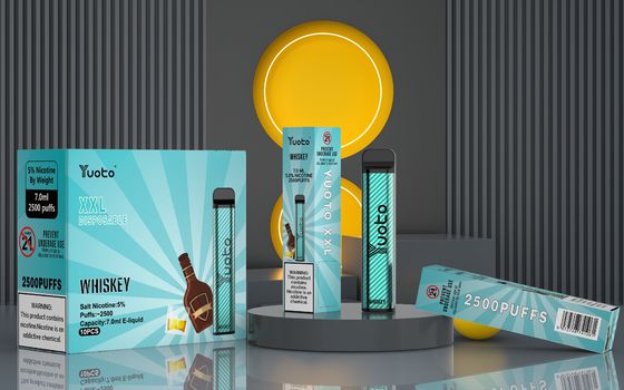 Baterai 1200mah XXL 2500 Puffs Perangkat Vape Kapasitas 7ml E Liquid