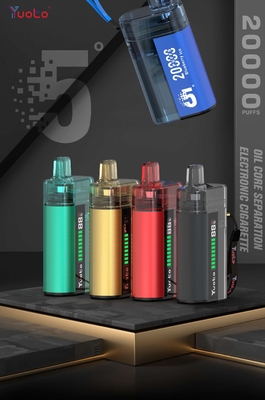 0% 2% 5% Kekuatan Nikotin YUOTO Vape sekali pakai dengan aliran udara yang disesuaikan dan Koil DualMesh