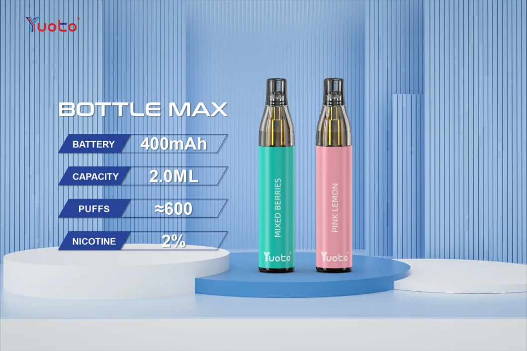 China Popular New Modle Yuoto Bottle Max 600 Puffs with Tpd Disposable Vaporizer